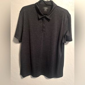 Alfani L stretch polo, charcoal.